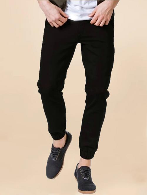 black denim joggers - 18426067 - Very Small Image - 1