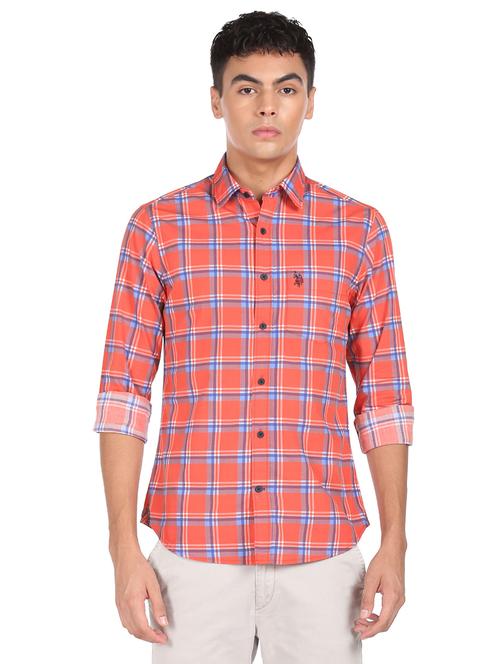 mens checks casual shirt - 18426258 - Very Small Image - 1