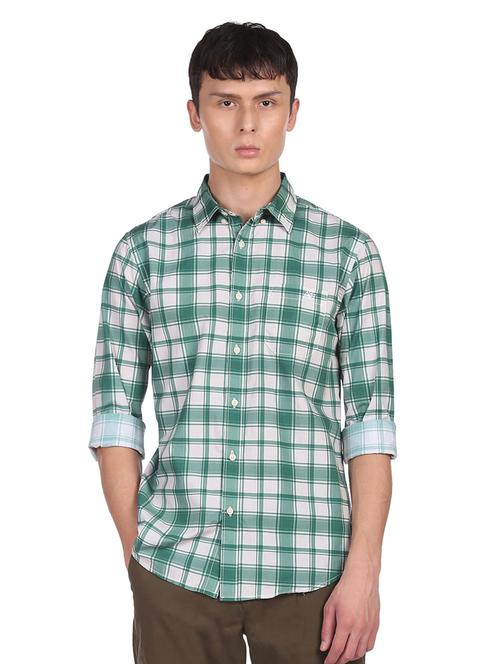green checkered casual shirt - 18426589 - Very Small Image - 1