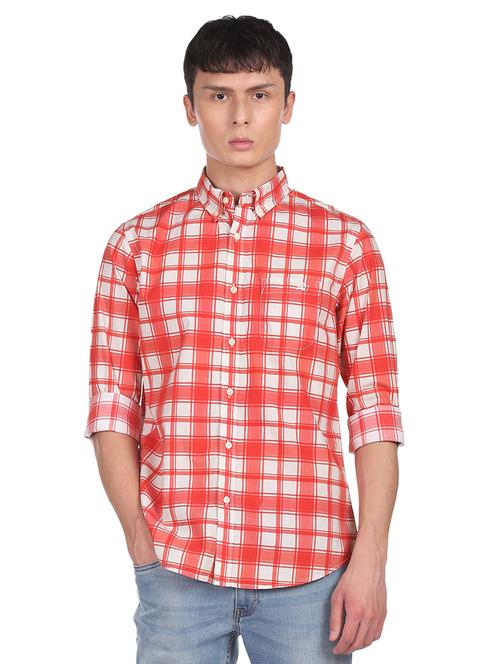 red checkered casual shirt - 18426730 - Very Small Image - 1