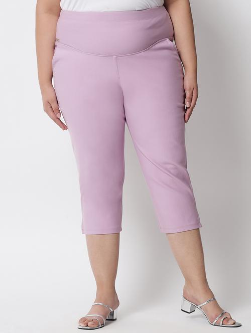 high rise solid flat front trouser - 18426876 - Very Small Image - 1