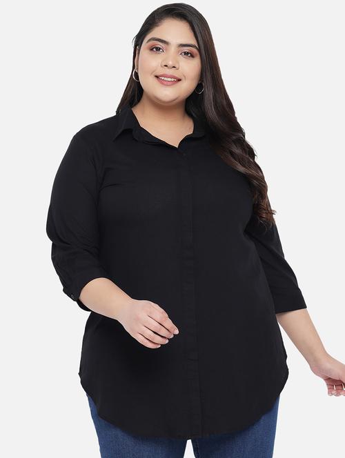 shirt collar solid top - 18426883 - Very Small Image - 1