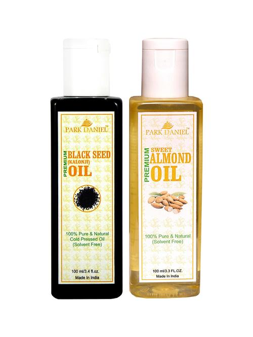 park daniel sweet almond oil & black seed oil- 2 bottles (200 ml) - 18428066 - Very Small Image - 1