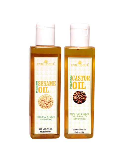 park daniel sesame oil & castor oil- 2 bottles 200 ml(400 ml) - 18428311 - Very Small Image - 1