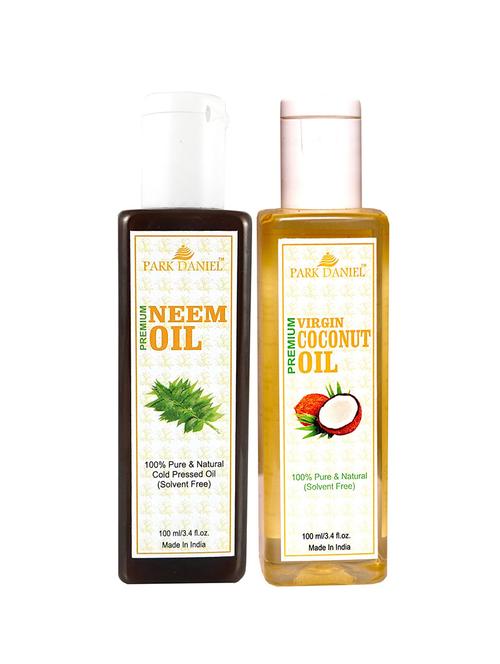 park daniel neem oil & coconut oil- 2 bottles 100 ml (200ml) - 18428379 - Very Small Image - 1