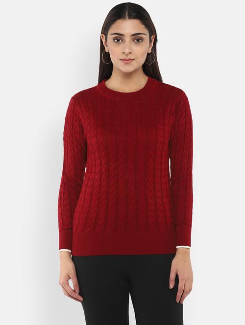 crew neck solid pullover - 18429685 - Very Small Image - 1