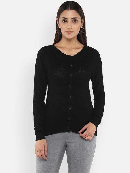 v-neck solid pullover - 18429687 - Very Small Image - 1