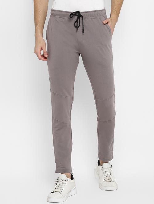 taupe solid track pant - 18429706 - Very Small Image - 1