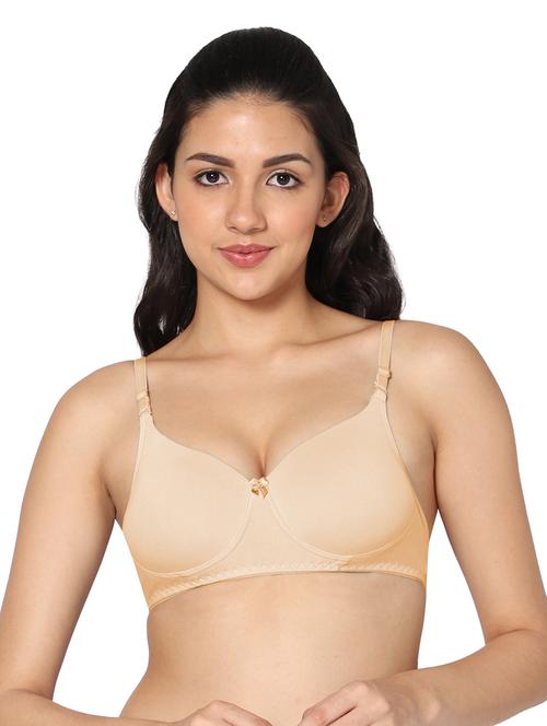 beige solid t-shirt bra - 18430585 - Very Small Image - 1