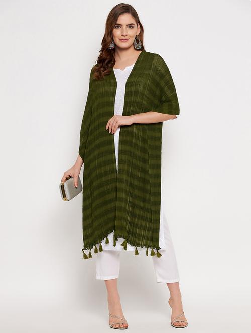 olive cotton dupatta - 18431208 - Very Small Image - 1