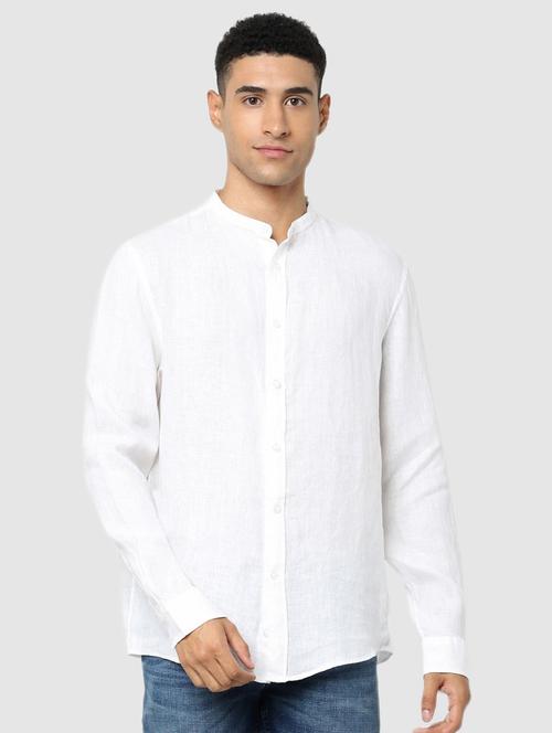 white solid casual shirt - 18431451 - Very Small Image - 1