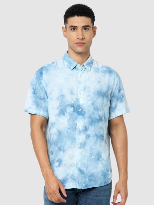light-blue tie-die casual shirt - 18431467 - Very Small Image - 1