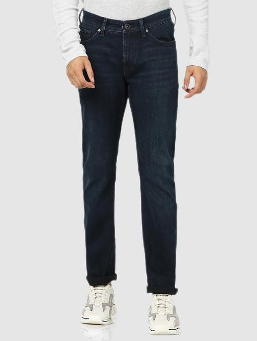 navy blue clight-washed denim jean - 18431629 - Very Small Image - 1