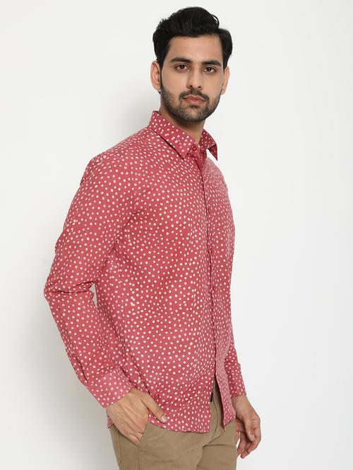 red printed casual shirt - 18431705 - Very Small Image - 1