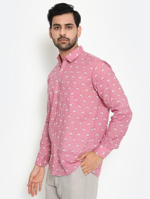 pink printed casual shirt - 18431726 - Very Small Image - 1