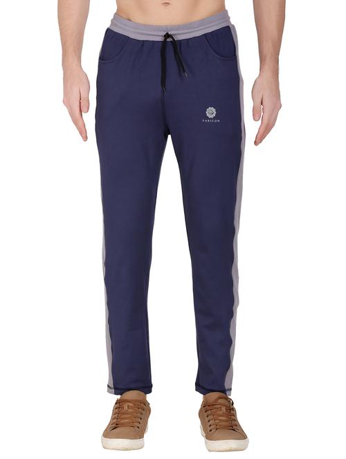navy-blue color-blocked track pant - 18431753 - Very Small Image - 1