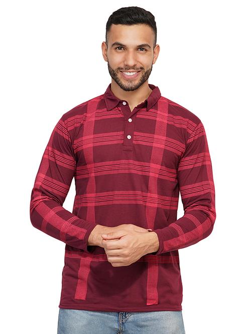 red checkered polo t-shirt - 18432034 - Very Small Image - 1