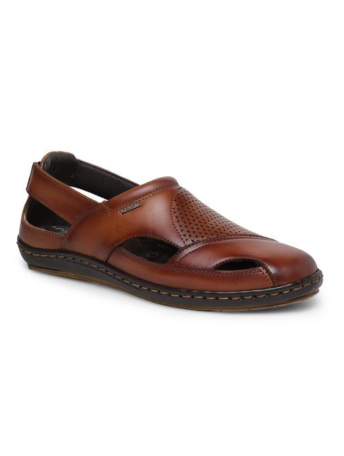 men tan back strap sandal - 18434516 - Very Small Image - 1