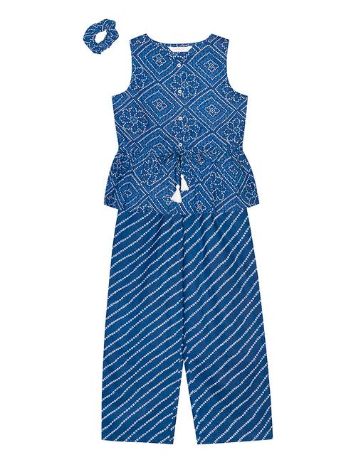 girls blue printed full length sets - 18434551 - Very Small Image - 1