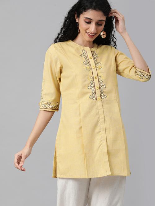 embroidered a-line kurti - 18434619 - Very Small Image - 1