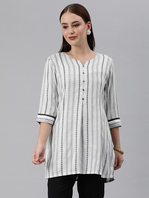 striped a-line kurti - 18434648 - Very Small Image - 1
