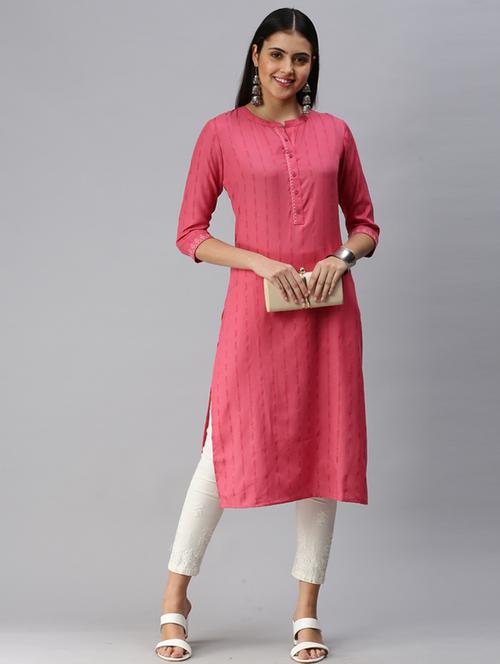 embroidered straight kurta - 18434705 - Very Small Image - 1