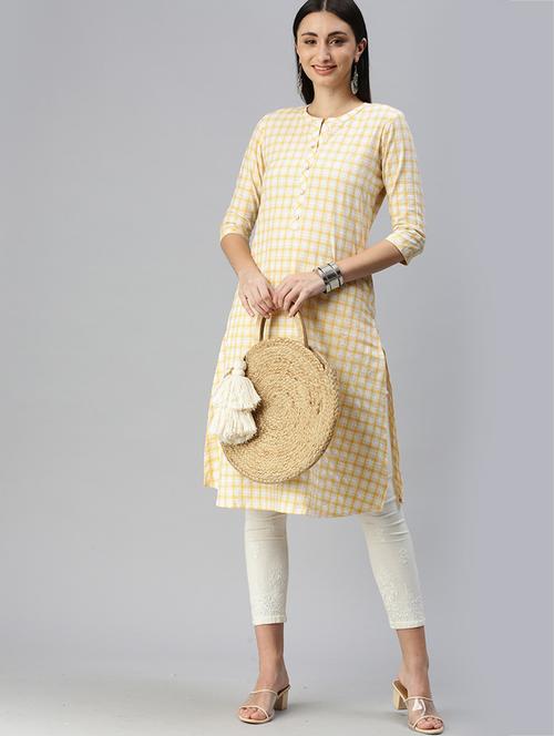 checked straight kurta - 18434721 - Very Small Image - 1