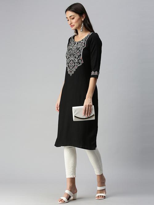 printed straight kurta - 18434739 - Very Small Image - 1