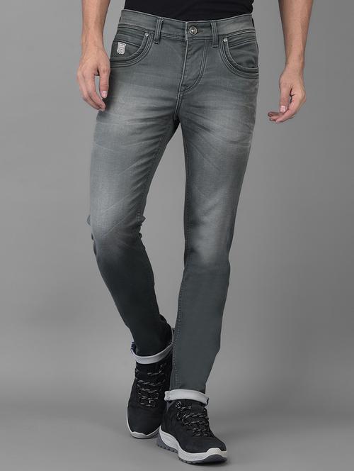 olive-green light-washed denim jean - 18434927 - Very Small Image - 1