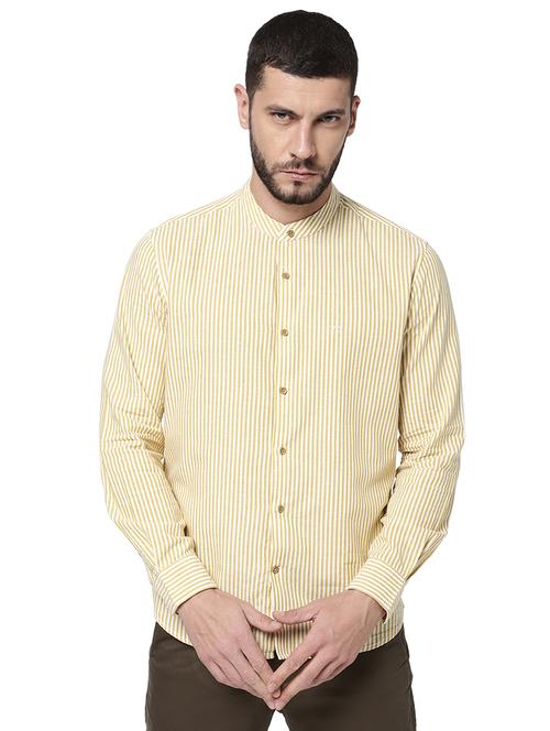 yellow striped casual shirt - 18435021 - Very Small Image - 1