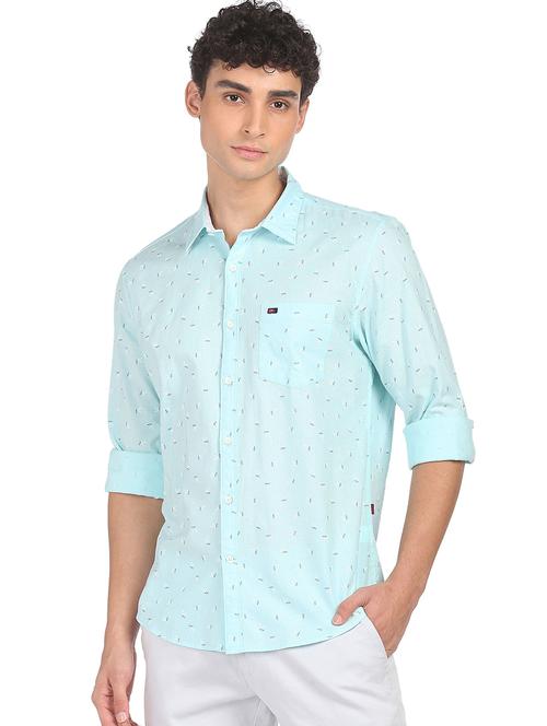 mens printed casual shirt - 18435053 - Very Small Image - 1