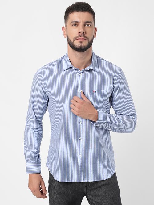 mens stripes casual shirt - 18435083 - Very Small Image - 1