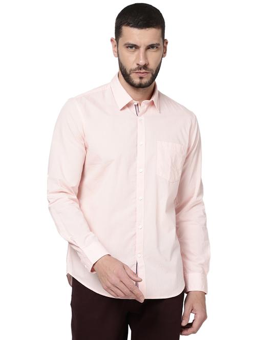 pink solid casual shirt - 18435106 - Very Small Image - 1