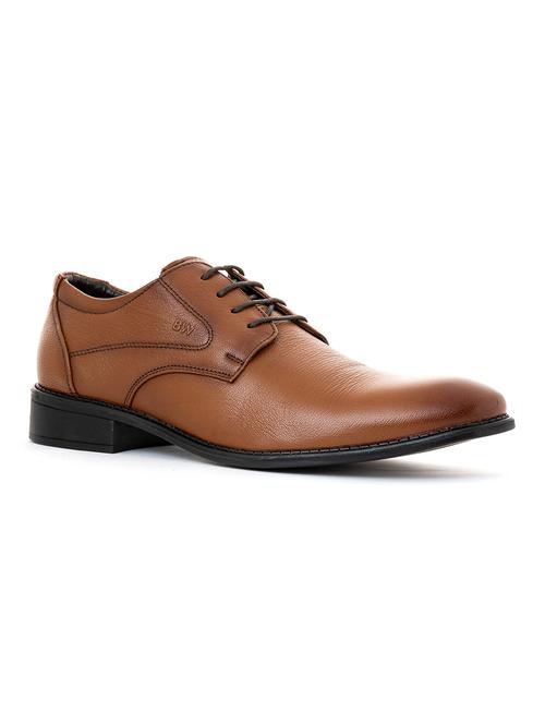 mens brown lace-up derby - 18435259 - Very Small Image - 1