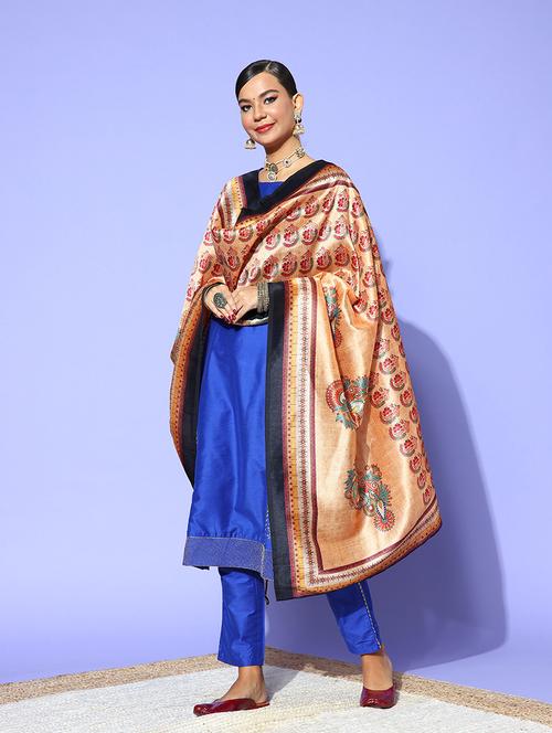 multi colored silk dupatta - 18435373 - Very Small Image - 1