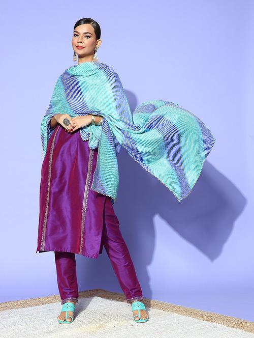 multi colored silk dupatta - 18435398 - Very Small Image - 1