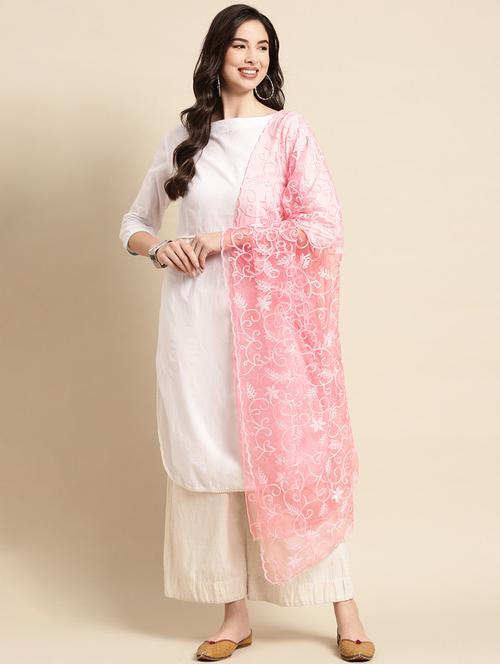 orange net dupatta - 18435437 - Very Small Image - 1