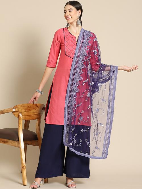 blue net dupatta - 18435485 - Very Small Image - 1