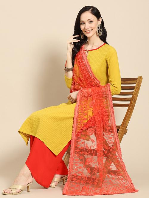 red net dupatta - 18435493 - Very Small Image - 1