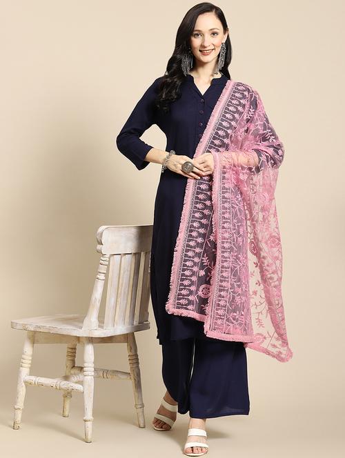 pink net dupatta - 18435497 - Very Small Image - 1