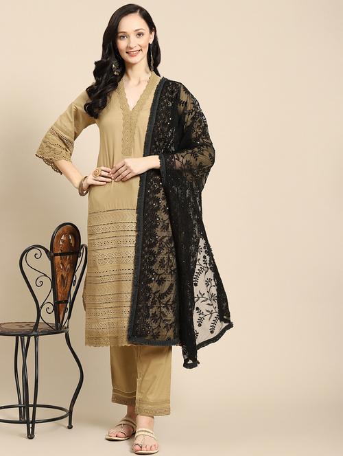 black net dupatta - 18435723 - Very Small Image - 1