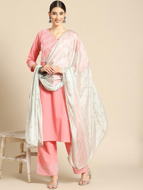 self design mukaish work dupatta - 18435837 - Very Small Image - 1