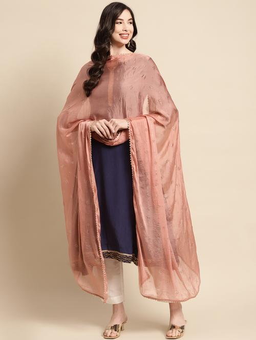self design mukaish work dupatta - 18435839 - Very Small Image - 1