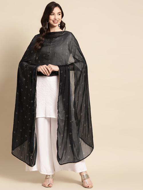 self design mukaish work dupatta - 18435844 - Very Small Image - 1