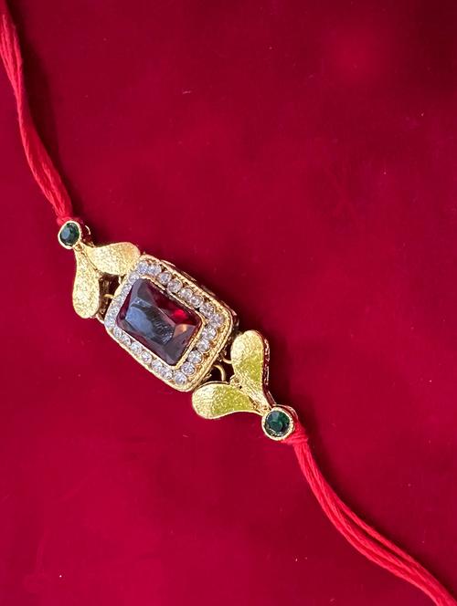 gold null rakhi set - 18436975 - Very Small Image - 1