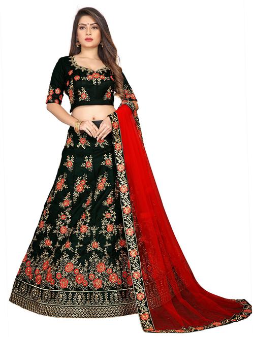 embroidered flared lehenga - 18437193 - Very Small Image - 1