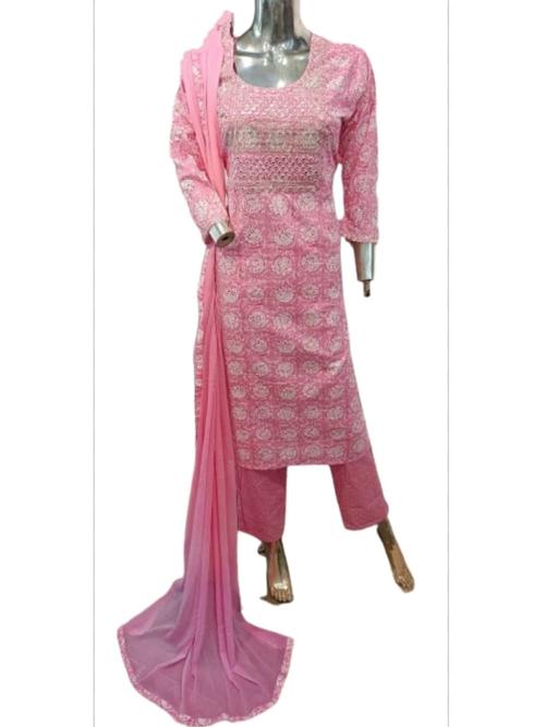 cotton suit with dupatta - 18437346 - Very Small Image - 1