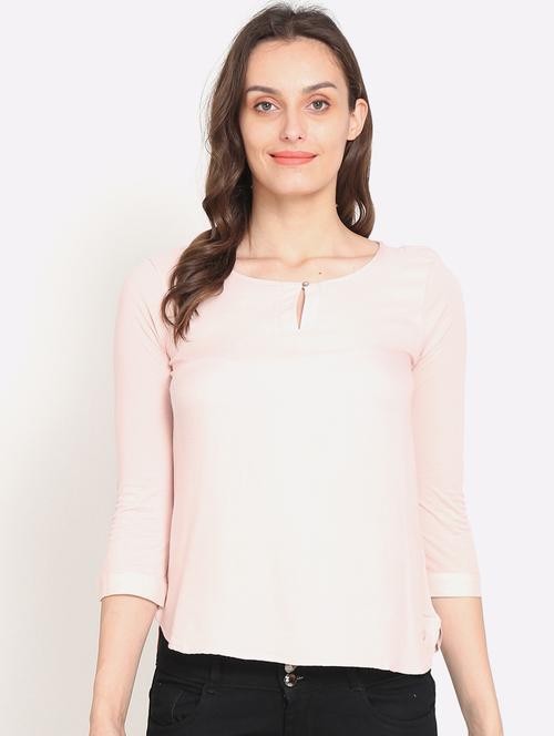 key hole neck solid top - 18437445 - Very Small Image - 1