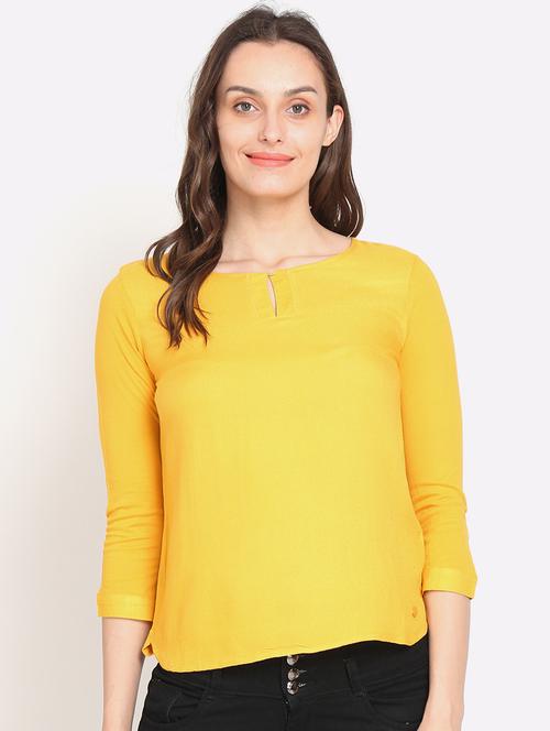 key hole neck solid top - 18437446 - Very Small Image - 1