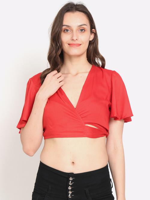 tie back solid croptop - 18437452 - Very Small Image - 1